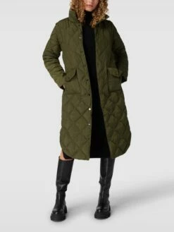 FREE/QUENT Steppmantel Mit Abnehmbaren Ärmeln Modell 'Olga' - Khaki