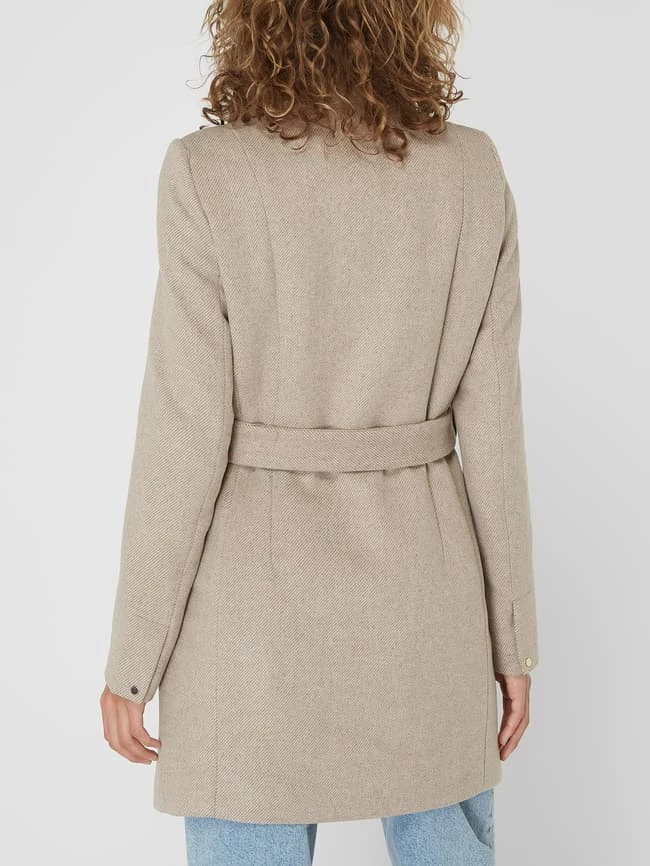 Vero Moda Outdoor Kurzmantel Mit Woll-Anteil Modell 'Wodope' - Taupe Meliert 5 Vero Moda Outdoor Kurzmantel Mit Woll-Anteil Modell 'Wodope' - Taupe Meliert – Bild 5