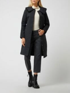 Saint Tropez Steppmantel Mit Taillengürtel Modell 'Hertha' - Schwarz