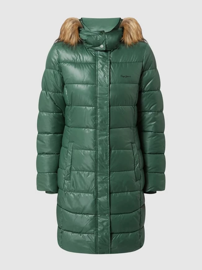 Pepe Jeans Steppmantel Mit Webpelz Modell 'Anja' - Dunkelgrün 2 Pepe Jeans Steppmantel Mit Webpelz Modell 'Anja' - Dunkelgrün – Bild 2