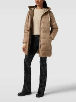 Esprit Collection Steppmantel Mit Kapuze - Taupe