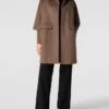 Comma Mantel Mit Label-Applikation - Taupe