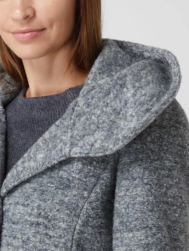 Milo Coats Wollmantel Mit Kapuze Modell 'Stella' - Anthrazit Meliert 3 Milo Coats Wollmantel Mit Kapuze Modell 'Stella' - Anthrazit Meliert – Bild 3