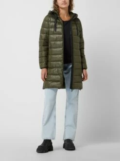 Esprit Steppmantel Mit Abnehmbarer Kapuze - Wasserabweisend - Khaki