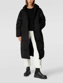 ICHI Daunenmantel Mit Seitlichen Eingrifftaschen 'Bunala' - Schwarz