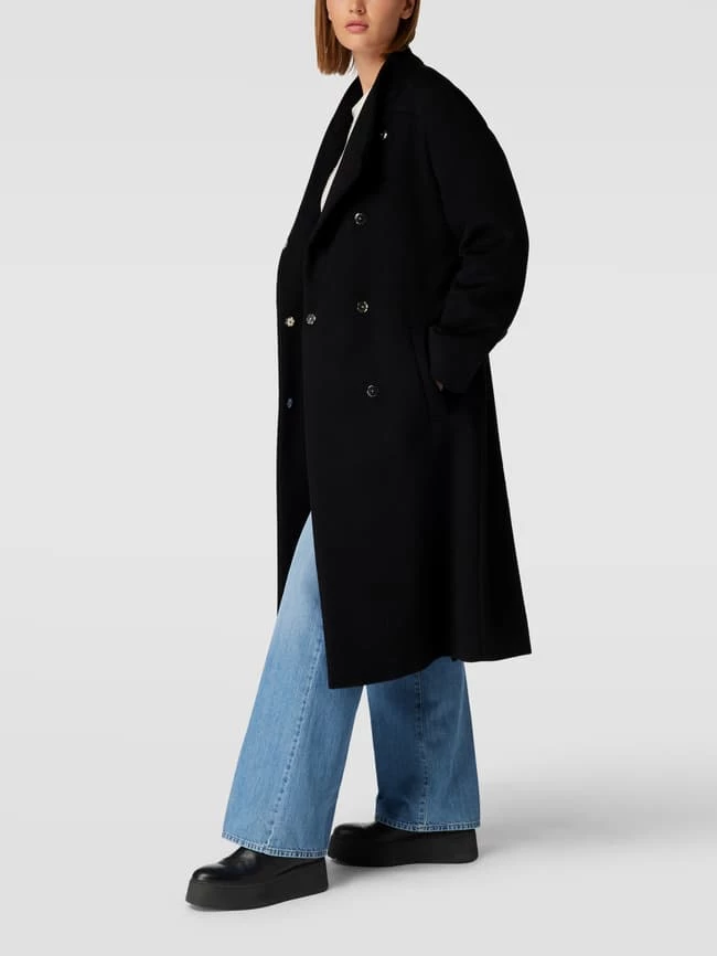 HUGO Mantel Mit Reverskragen Modell 'Mokona' - Schwarz 1 HUGO Mantel Mit Reverskragen Modell 'Mokona' - Schwarz