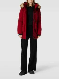 Superdry Mantel Mit Abnehmbarer Kapuze - Rot