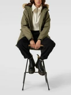 Noisy May Mantel Mit Pattentaschen Modell 'Molly' - Olivgrün