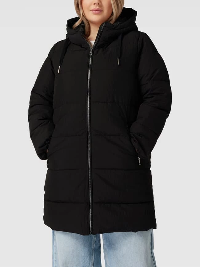 ONLY CARMAKOMA PLUS SIZE Steppmantel Mit Kapuze Modell 'DOLLY' - Schwarz 4 ONLY CARMAKOMA PLUS SIZE Steppmantel Mit Kapuze Modell 'DOLLY' - Schwarz – Bild 4