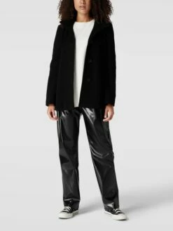 Fuchs Schmitt Kurzmantel Mit Umlegekragen - Schwarz