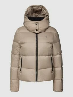Calvin Klein Jeans Steppmantel Mit Label-Print - Beige