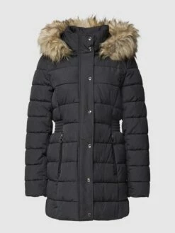 Only Steppmantel Mit Abnehmbarer Kapuze Modell 'LUNA QUILTED COAT' - Schwarz