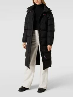 Tommy Jeans Mantel Mit Logo-Stitching Modell 'ALASKA' - Schwarz