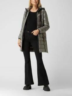 Esprit Steppmantel Mit Abnehmbarer Kapuze - Wasserabweisend - Mittelgrau