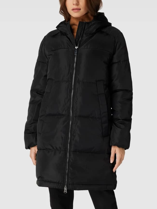 Kaffe Steppmantel Mit Label-Patch Modell 'Kalenoma' - Schwarz 4 Kaffe Steppmantel Mit Label-Patch Modell 'Kalenoma' - Schwarz – Bild 4