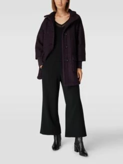 Comma Mantel Mit Pattentaschen - Purple