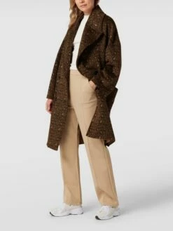 Drykorn Mantel Mit Animal-Print - Camel