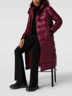 Blauer Usa Mantel Mit Label-Details - Bordeaux Rot