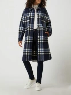 Nadine H Mantel Mit Woll-Anteil - Blau