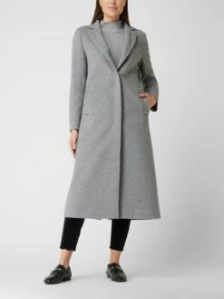 ICONS Cinzia Rocca Mantel Mit Kaschmir-Anteil - Hellgrau Meliert