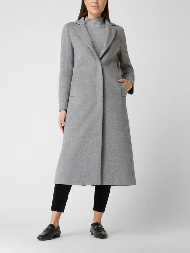 ICONS Cinzia Rocca Mantel Mit Kaschmir-Anteil - Hellgrau Meliert 1 ICONS Cinzia Rocca Mantel Mit Kaschmir-Anteil - Hellgrau Meliert