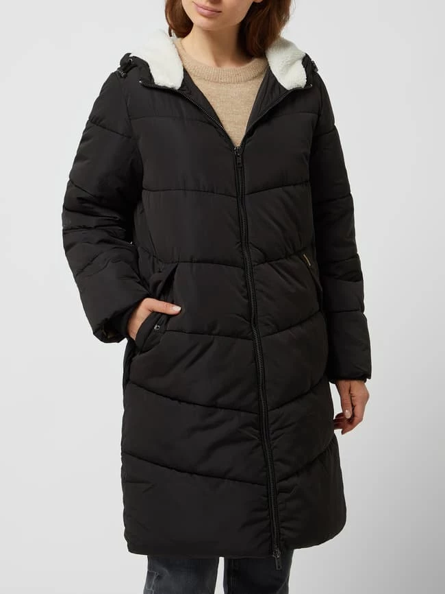 Nümph Steppmantel Mit Kapuze Modell 'Nucurtis' - Schwarz 4 Nümph Steppmantel Mit Kapuze Modell 'Nucurtis' - Schwarz – Bild 4