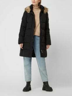 Fransa Steppmantel Mit Abnehmbarer Kapuze - Schwarz