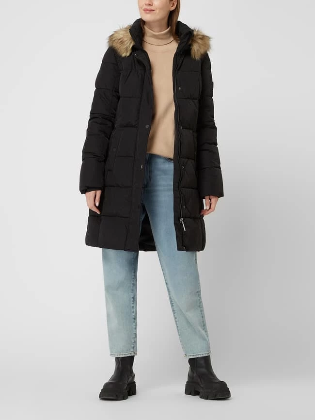 Fransa Steppmantel Mit Abnehmbarer Kapuze - Schwarz 1 Fransa Steppmantel Mit Abnehmbarer Kapuze - Schwarz