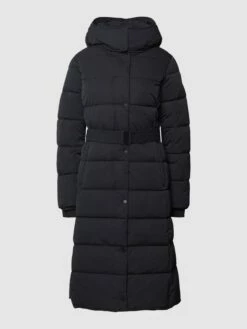 Esprit Steppmantel Mit Wattierung Modell 'Maxi Coat' - Schwarz