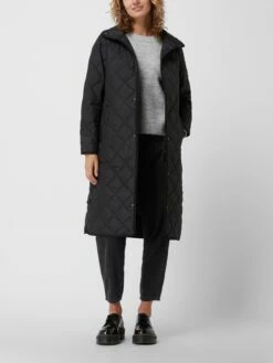 Fynch-Hatton Steppmantel Mit Taillengürtel - Schwarz