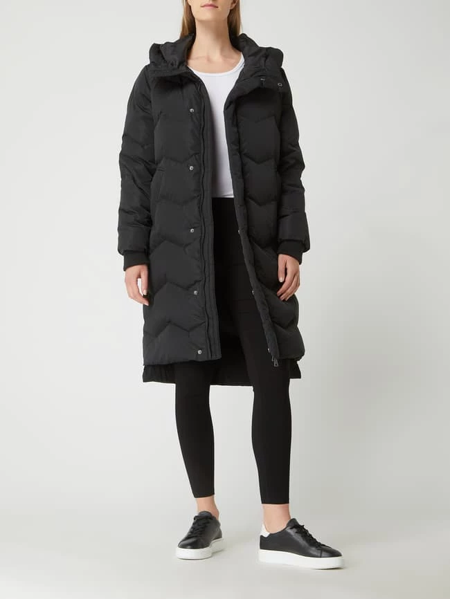 Fransa Steppmantel Mit Kapuze - Schwarz 1 Fransa Steppmantel Mit Kapuze - Schwarz