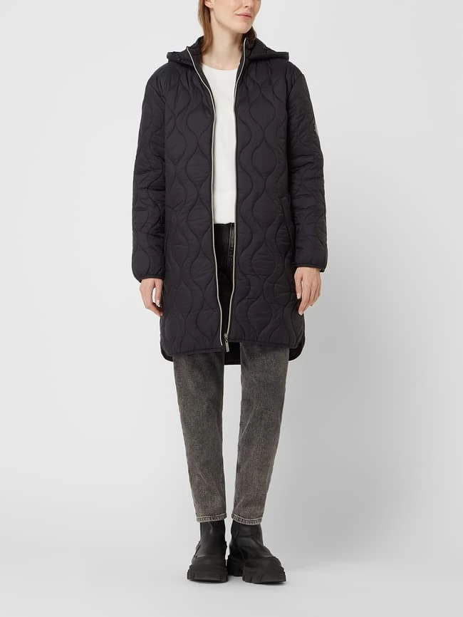 Fransa Steppmantel Mit Kapuze - Schwarz 1 Fransa Steppmantel Mit Kapuze - Schwarz