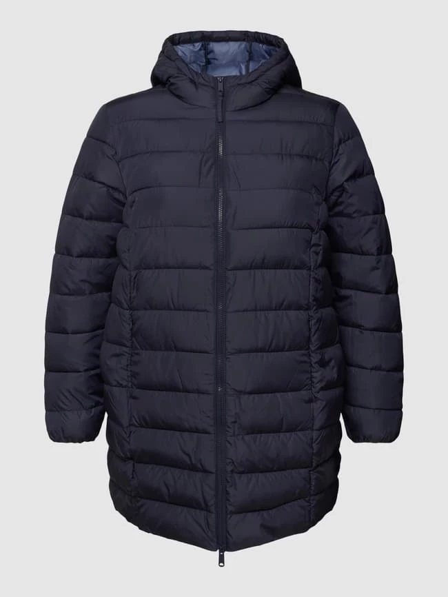 Tom Tailor Plus PLUS SIZE Steppmantel Mit Kapuze - Marineblau 2 Tom Tailor Plus PLUS SIZE Steppmantel Mit Kapuze - Marineblau – Bild 2