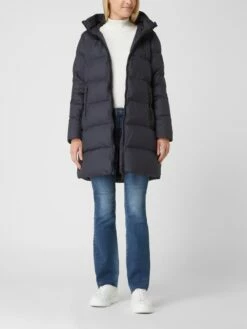 ECOALF Light-Steppmantel Mit Kapuze - Dunkelblau