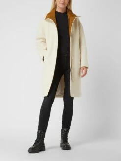 Esprit Wollmantel Aus Bouclé - Offwhite