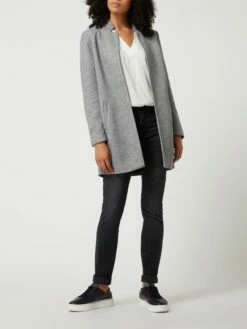 Only Kurzmantel Mit Baumwoll-Anteil Modell 'Soho' - Hellgrau Meliert