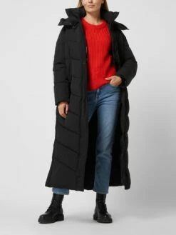 Calvin Klein Womenswear Steppmantel Mit Abnehmbarer Kapuze - Schwarz