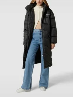 Pegador Steppmantel Mit Label-Stitching - Schwarz