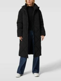 Jake*s Collection Mantel Mit Seitlichen Eingrifftaschen - Schwarz