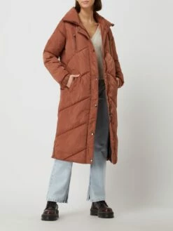 Kaffe Steppmantel Mit Stehkragen Modell 'Lindsay' - Terrakotta