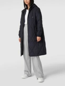 Tommy Hilfiger Steppmantel Mit Label-Details Modell 'Sorona' - Marineblau