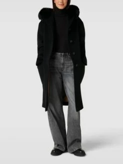 Fuchs Schmitt Mantel Mit Eingrifftaschen - Schwarz