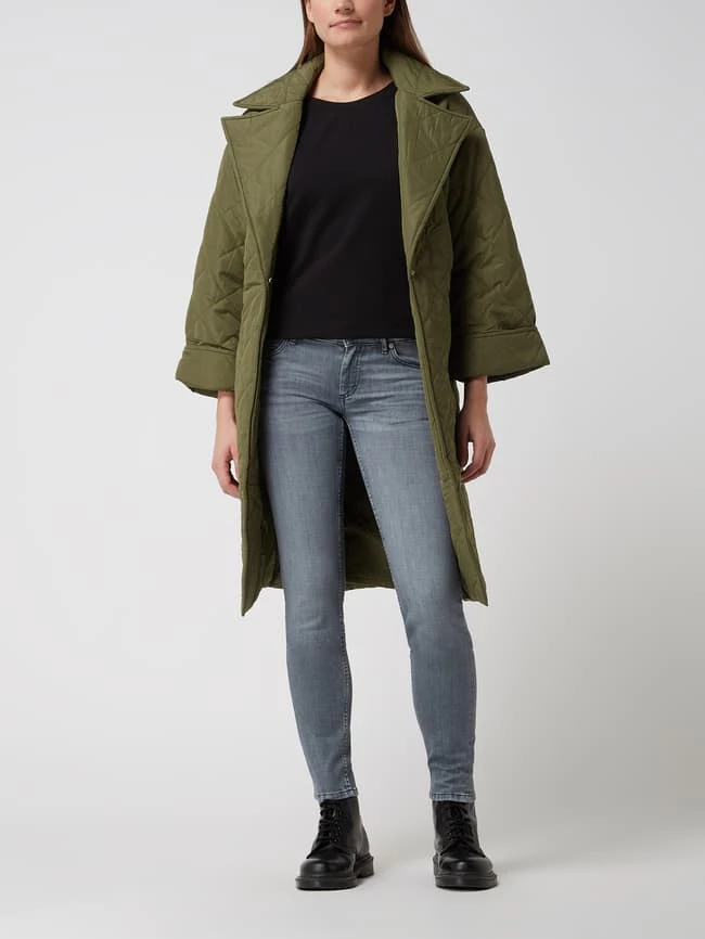 Vila Steppmantel Mit Taillengürtel Modell 'Chris' - Khaki 1 Vila Steppmantel Mit Taillengürtel Modell 'Chris' - Khaki