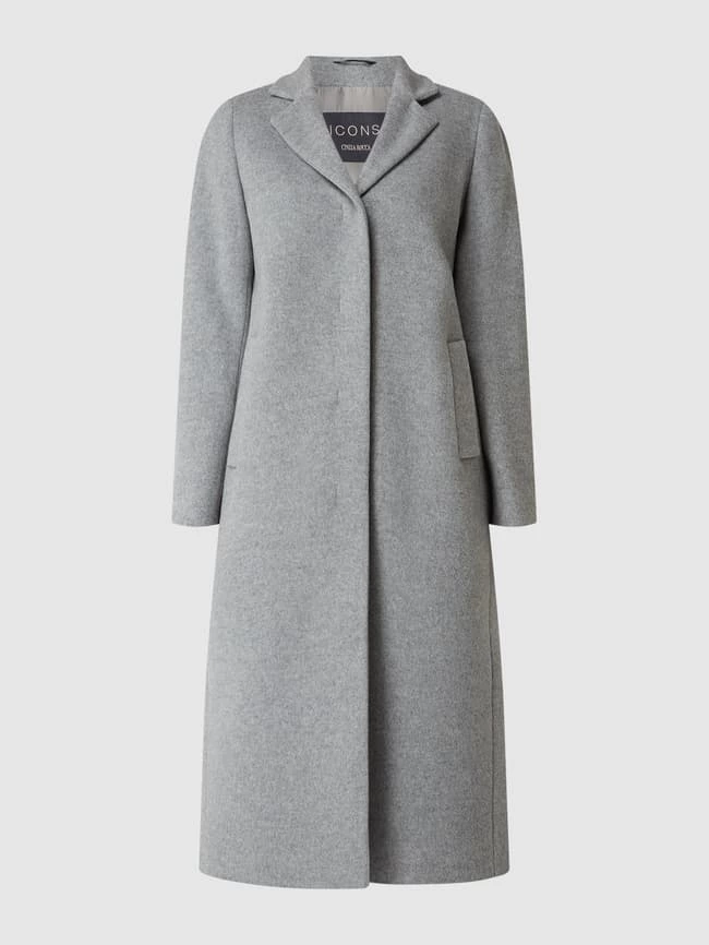 ICONS Cinzia Rocca Mantel Mit Kaschmir-Anteil - Hellgrau Meliert 2 ICONS Cinzia Rocca Mantel Mit Kaschmir-Anteil - Hellgrau Meliert – Bild 2