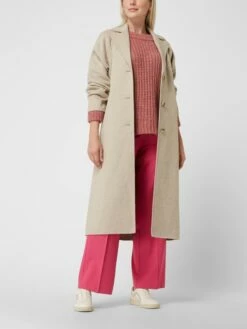 Selected Femme Wollmantel Mit Reverskragen Modell 'New Tama' - Beige Meliert
