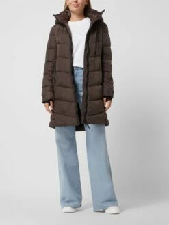 FIRE + ICE Steppmantel Mit Abnehmbarer Kapuze Modell 'Aenny' - Dunkelbraun