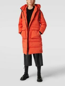 MOSS COPENHAGEN Steppmantel Mit Kapuze - Dunkel Orange