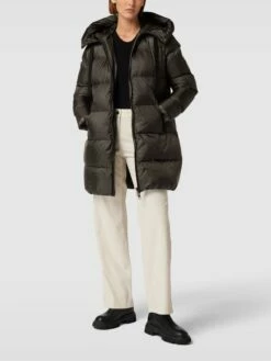 No.1 Como Steppmantel Mit Kapuze Modell 'LEONIE' - Dunkelgrün