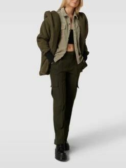 Noisy May Mantel Mit Strukturierter Oberfläche - Olivgrün