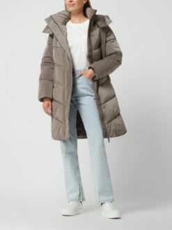 Calvin Klein Womenswear Steppmantel Mit Abnehmbarer Kapuze - Taupe